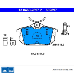 ATE originele remblokken (13046028972) voor Mitsubishi, Smart