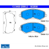 ATE originalen Bremsbeläge (13046028992) für Chrysler, Jeep