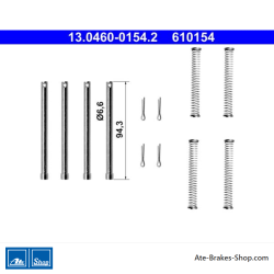 ATE Kit original de accesorios para pastillas de freno (13046001542) para Land Rover