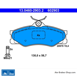 ATE originale Bremsbeläge (13046029032) für Volkswagen (VW)