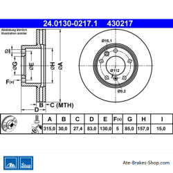 ATE Original Brake Disk (24013002171) for Mercedes-Benz