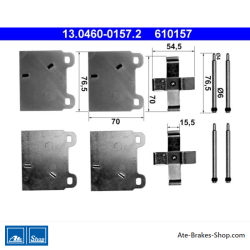 ATE Originele remblokaccessoires (13046001572) voor Volkswagen (VW)