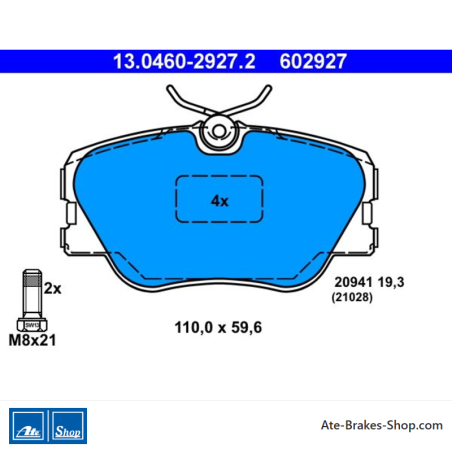 ATE originale Bremsbeläge (13046029272) für Mercedes-Benz