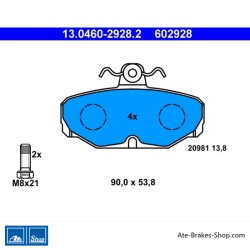 ATE original brake pads (13046029282) for Ford