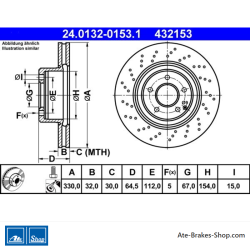 ATE Original Brake Disk (24013201531) for Mercedes-Benz