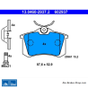 ATE original brake pads (13046029372) for Audi, Peugeot, Seat, Skoda, Volkswagen (VW)