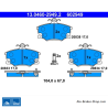 ATE original brake pads (13046029492) for Alfa Romeo, Fiat, Lancia
