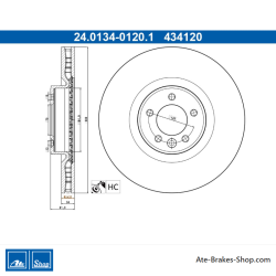 ATE Original Brake Disk (24013401201) for Land Rover