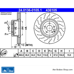 ATE Original Brake Disk (24013601051) for Mercedes-Benz