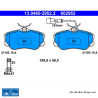 ATE original brake pads (13046029522) for Fiat, Lancia