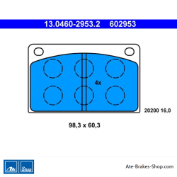 ATE originale Bremsbeläge (13046029532) für Volvo