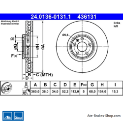 ATE Original Brake Disk (24013601311) for Porsche