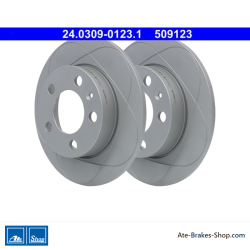 ATE Original 2 Pieces Power Brake Disk (24030901231) for Audi, Seat, Skoda, Volkswagen (VW)