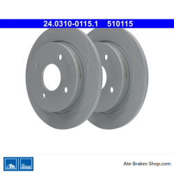 ATE Disque de frein assisté original en 2 pièces (24031001151) pour Ford