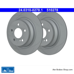ATE Disco de freno asistido original de 2 piezas (24031002781) para Mercedes-Benz