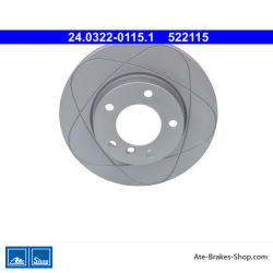 ATE Disco de Freno Asistido (24032201151) original de 2 piezas para BMW