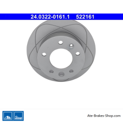 ATE Disque de frein assisté original en 2 parties (24032201611) pour Mercedes-Benz, Volkswagen (VW)