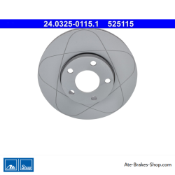 ATE Disque de frein assisté original en 2 pièces (24032501151) pour Volkswagen (VW)