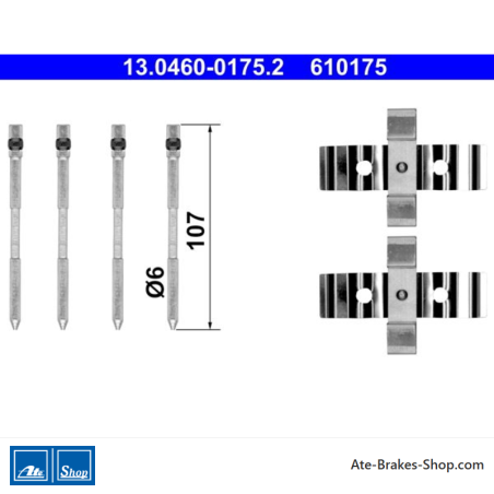 ATE Originales Bremsbelag-Zubehörset (13046001752) für Alfa Romeo