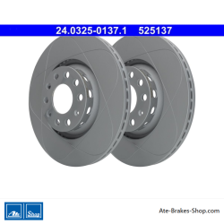 ATE Original 2 Pieces Power Brake Disk (24032501371) for Audi, Seat, Skoda