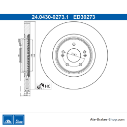 ATE Original Brake Disk (24043002731) for Hyundai, Kia