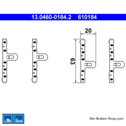 ATE Originele remblokaccessoires (13046001842) voor Volkswagen (VW)