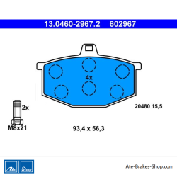 ATE pastillas de freno originales (13046029672) para Renault
