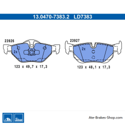 ATE original ceramic brake pads (13047073832) for BMW