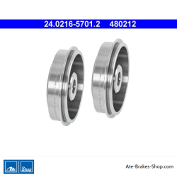 ATE Originale zweiteilige Bremstrommel (24021657012) für Citroën, Peugeot