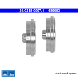 ATE Original zweiteilige Bremstrommel (24021800071) für Audi, Seat, Volkswagen (VW)