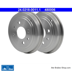 ATE Original 2 Pieces Brake Drum (24021800111) for Fiat, Ford, Lancia
