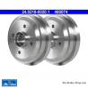 ATE Tambour de frein original en 2 parties (24021800201) pour Citroën, Peugeot