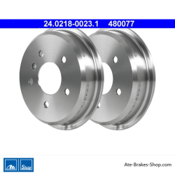 ATE Tambor de freno original de 2 piezas (24021800231) para Mercedes-Benz