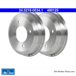 ATE Original 2 Pieces Brake Drum (24021800341) for Hyundai