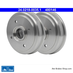 ATE Original 2 Pieces Brake Drum (24021800351) for Chevrolet, Daewoo