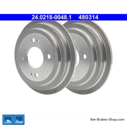 ATE Original 2 Pieces Brake Drum (24021800481) for Honda
