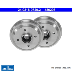 ATE Original 2 Pieces Brake Drum (24021807202) for Citroën, Peugeot