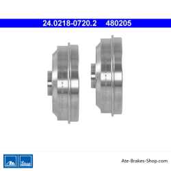 ATE Tambour de frein original en 2 pièces (24021807202) pour Citroën, Peugeot