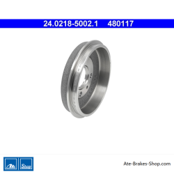 ATE Tambor de freno original de 2 piezas (24021850021) para Fiat