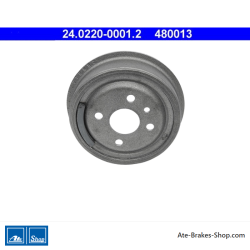 ATE Tambour de frein original en 2 pièces (24022000012) pour Chevrolet, Daewoo, Opel, Vauxhall