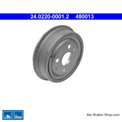 ATE Originale zweiteilige Bremstrommel (24022000012) für Chevrolet, Daewoo, Opel, Vauxhall
