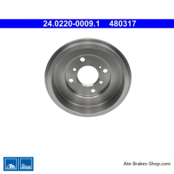 ATE Tambour de frein original en 2 pièces (24022000091) pour Ford