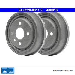 ATE Tambour de frein original en 2 pièces (24022000112) pour Opel