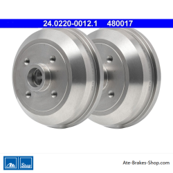 ATE Tambor de freno original de 2 piezas (24022000121) para Opel