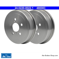 ATE Original 2 Pieces Brake Drum (24022000221) for Toyota