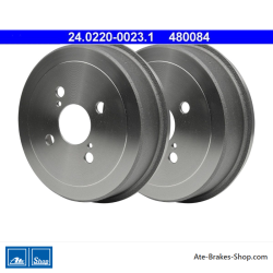 ATE Tambour de frein original en 2 pièces (24022000231) pour Toyota
