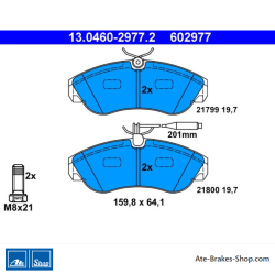 ATE originale Bremsbeläge (13046029772) für Citroën, Fiat, Peugeot