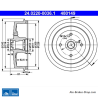 ATE Original 2 Pieces Brake Drum (24022000361) for Chevrolet, Daewoo