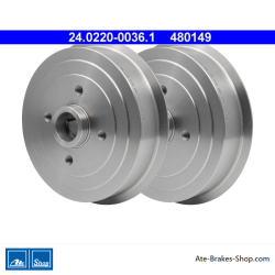ATE Original 2 Pieces Brake Drum (24022000361) for Chevrolet, Daewoo