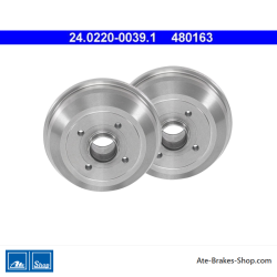 ATE Tambor de freno original de 2 piezas (24022000391) para Opel